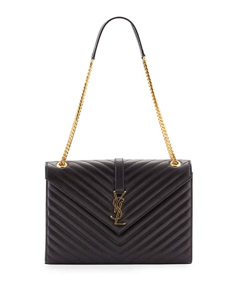 ysl envelope bag gray|YSL monogram envelope bag.